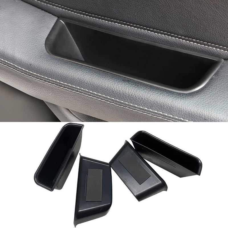 Vesul 4pcs Door Organizer Storage Tray Compatible with Mercedes-Benz ML-Class GL-Class 2012-2019 / GLE-Class GLS-Class 2017-2019 Grab Handle Tray Armrest Storage Box Phone Container ABS Tray Insert - Image 1